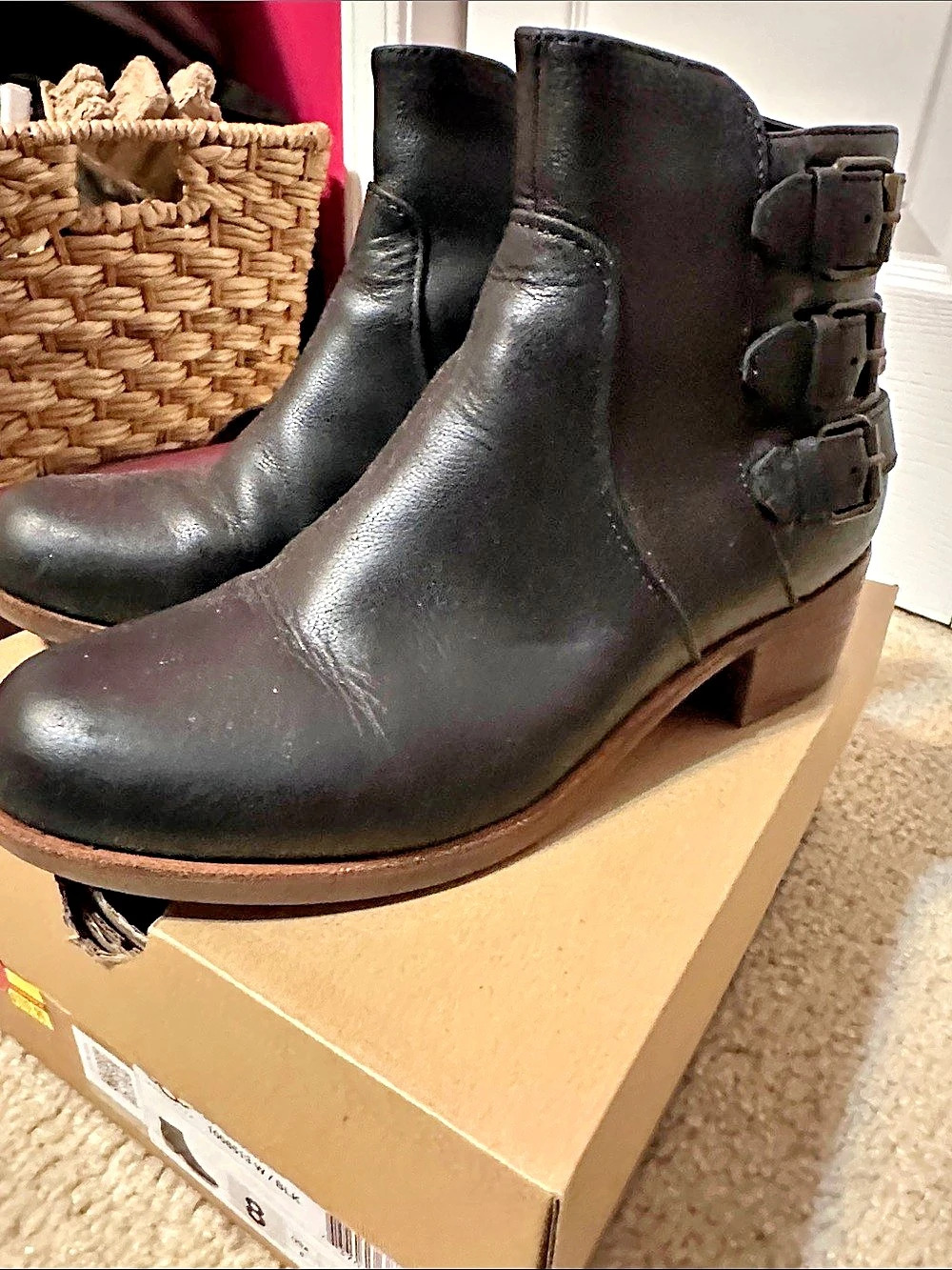 UGG Volta Black Ankle Boots US 8